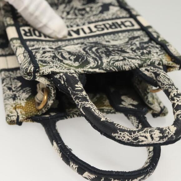 DIOR Mini Vertical Hand Bag Canvas Black - Picture 6 of 13